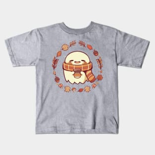 Ghostly Fall Vibes Kids T-Shirt